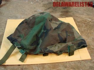 Us Military Army Troop Pasgt Steel Pot Helmet Woodland Camo Cover Large