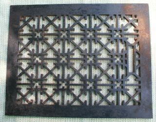 Vintage Register Floor Heating Vent - Cast Iron - 13 - 1/4 X 11 Criss Cross Design