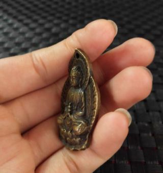 China ' s archaize brass Sakyamuni Buddha Small pendant 2