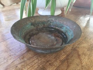 Antique Copper Middle Eastern,  African,  Islamic Planter Pot.  Plant Drip Tray