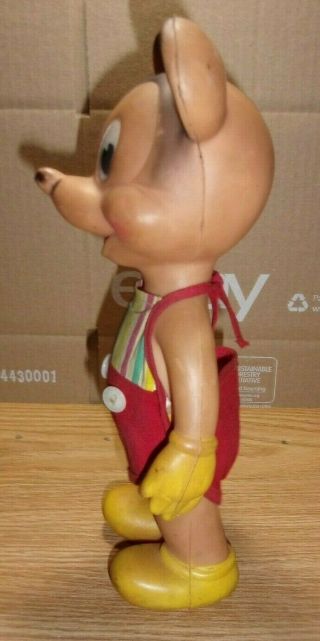 Vintage Mickey Mouse Sun Rubber Company Soft Rubber,  Outfit RARE 2