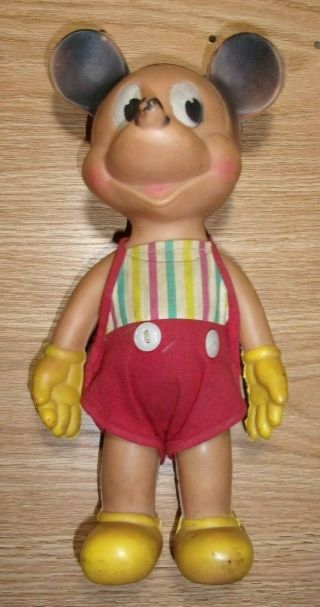 Vintage Mickey Mouse Sun Rubber Company Soft Rubber,  Outfit RARE 5