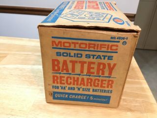 Vintage 1969 Ideal Toy Corp.  MOTORIFIC CAR ELECTRIC BATTERY RECHARGER 3