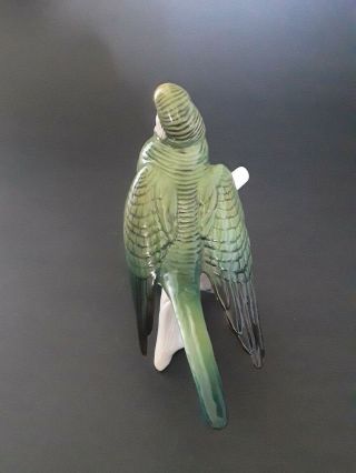 Karl Ens Porcelain Figurine,  Green Budgie/Parakeet 4