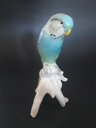 Karl Ens Porcelain Figurine,  Blue Budgie/Parakeet 2