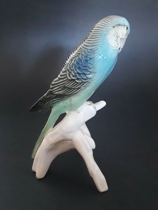 Karl Ens Porcelain Figurine,  Blue Budgie/Parakeet 3