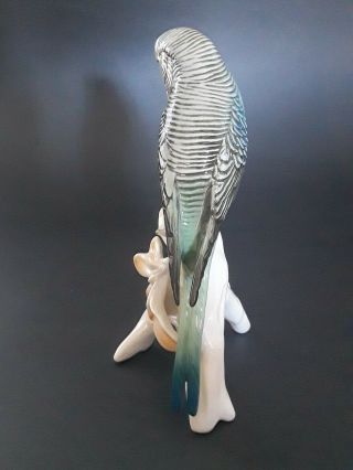 Karl Ens Porcelain Figurine,  Blue Budgie/Parakeet 4