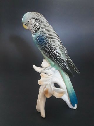 Karl Ens Porcelain Figurine,  Blue Budgie/Parakeet 5