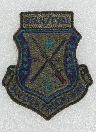 Usaf Air Force Patch: 542nd Crew Training Wing Stan/eval - Subdued