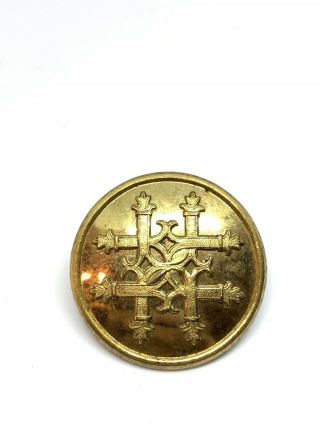 Pre - Civil War Firman & Sons 153 Strand London Livery Button Gilt 25.  94mm Button 3