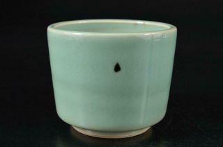 S1716: Japanese Kiyomizu - Ware Celadon Incense Burner Tea Ceremony,  Seiho Made