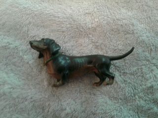 Antique Austrian Bronze Figure Of Daschund.  3 1/2 in Long 2