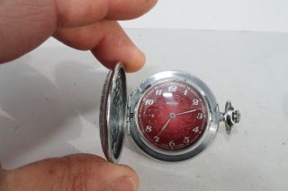 Vintage Old Soviet Russian Molnija Molnia Pocket Watch.