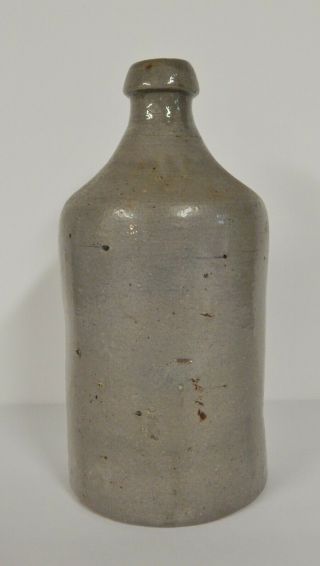 Eaton & Stout Attributed Jersey Nj Stoneware Tooled & Salt Glazed Bottle