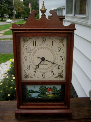 Seth Thomas Pillar & Scroll Style Shelf Clock