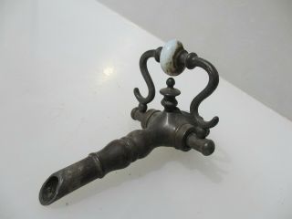 Antique Brass Samovar Tap Water Urn Tank Old Spout Spigot Victorian Keg Vintage 6