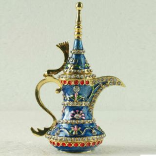 Chinese Exquisite Cloisonne Teapot Shape Jewelry Box R0060