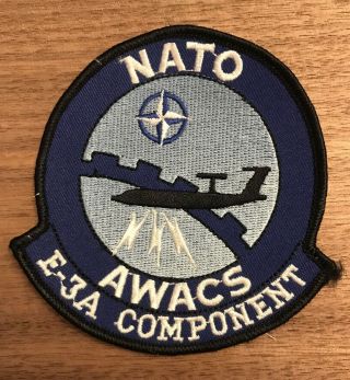 Patch Nato Awacs E - 3a Component Circa 1990 1991 Flight Suit