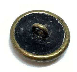 Unusual Wooden Brass Victorian Menacing Devil Button 15.  10mm Frightful 2