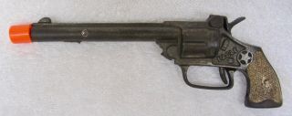 Antique 1924 Eagle Cast Iron Toy Cap Gun Vtg Pistol Single Action Revolver