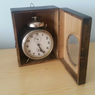 Antique Junghans Alarm Clock Complete And