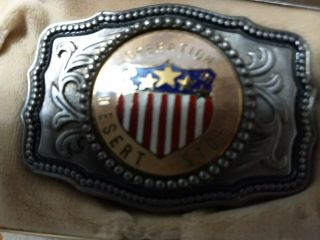 Buck Special Limited Edition Desert Storm Commemorative Knife,  belt buckle,  pin 3