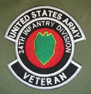 Us Army Color 24th Infantry Division Veteran Patch (b537)