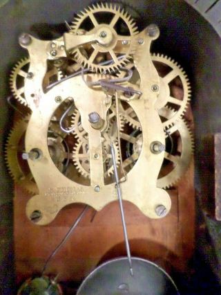 Early Seth Thomas 7 Inch Round Top Shelf Clock - - Plymouth,  Conn,  Pre 1867 4