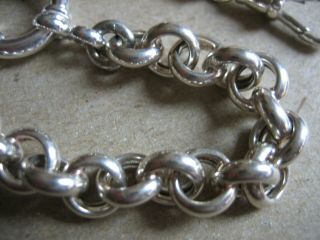 Vintage Unique S/Silver Pocket Watch Chain 9.  in.  Long 2