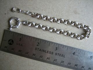 Vintage Unique S/Silver Pocket Watch Chain 9.  in.  Long 3