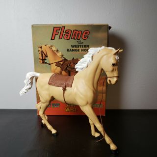 Vintage Marx Johnny / Jane West Palomino Horse Flame With Box