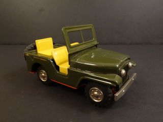 All Military Jeep Tin Toy Car Friction Made In Japan 1950