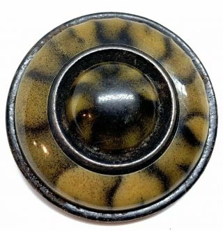 Huge Antique Horn Button 47.  02mm Victorian Era Collector Piece