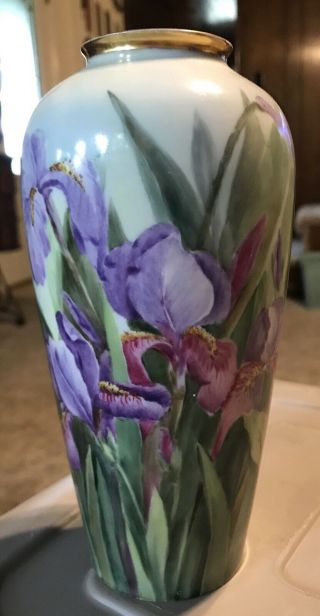Antique Hand Painted Porcelain Vase,  Circa 1900