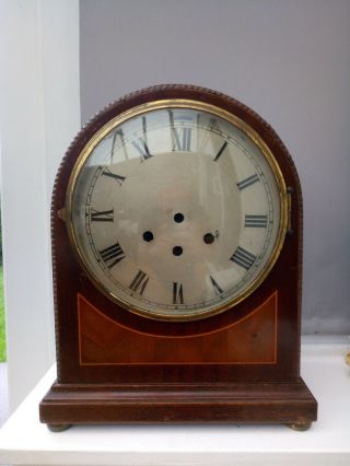 Large Antique Gustav Becker Bracket / Mantle Clock Case With Dial & Chime Bars