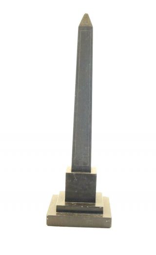 Antique Victorian Black Slate Obelisk Model Of Cleopatra’s Needle