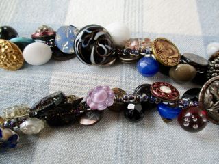 6 Foot Long,  Over 240 Antique and Vintage Charmstring Buttons 2