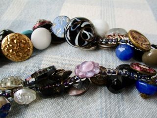 6 Foot Long,  Over 240 Antique and Vintage Charmstring Buttons 8