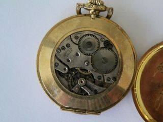 VNTG SWISS CRETETS 15JEWEL GOLDFILLED POCKET WATCH W MONO - PARTS/REPAIR 3