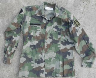 Serbia Latest Good M93 Camouflage Army Shirt,  Patch 2008 Size 45 126cm Xxl