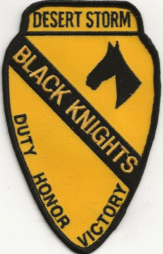 Rare Ds " 1st Cav Div,  Black Knights " Patch - Emb On Twill