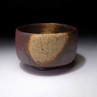 6g2: Japanese Tea Bowl,  Shigaraki Ware By Famous Potter,  Koshu Nishio