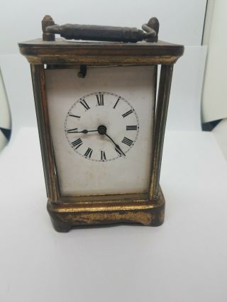 Waterbury & Co.  Brass Carriage Clock - Shelf - Desk - Vintage - Parts/repair