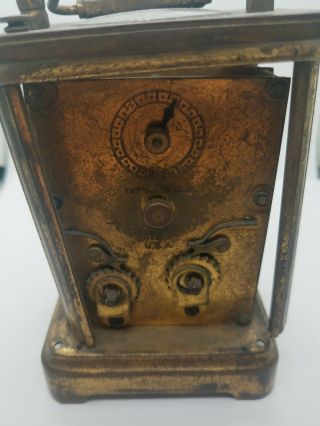Waterbury & Co.  Brass Carriage Clock - Shelf - Desk - Vintage - Parts/Repair 2