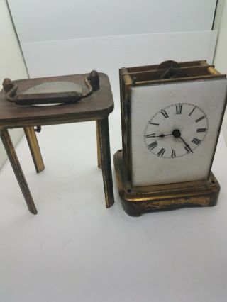 Waterbury & Co.  Brass Carriage Clock - Shelf - Desk - Vintage - Parts/Repair 3