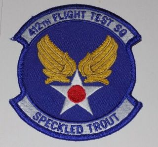 Vintage Air Force Patch - 412th Flight Test Squadron Speckled Trout