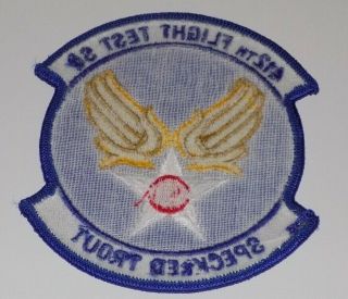 VINTAGE AIR FORCE PATCH - 412th Flight Test Squadron Speckled Trout 5