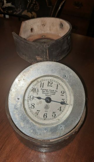 Antique 1915 Newman Clock Co Grille Model Timeclock Prison Watchman