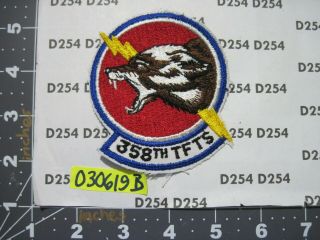 `usaf Air Force Squadron Patch 358th Tactical Fighter Training 1976 - 91 Davis