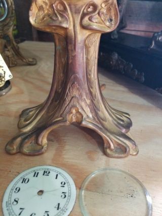 Antique Haven Clock Co.  Art Nouveau Mantle Clock RUNS 3